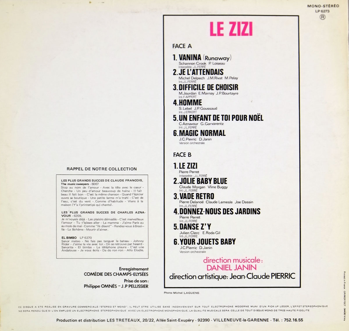 High Resolution Photo #2 jean-luc ferre zizi vanina sexy album cover